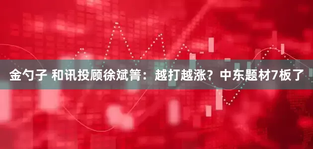 金勺子 和讯投顾徐斌箐：越打越涨？中东题材7板了